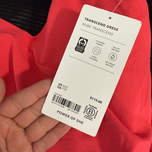 Athleta Transcend Dress, Red, XXS Style 842770 - Picture 4 of 4